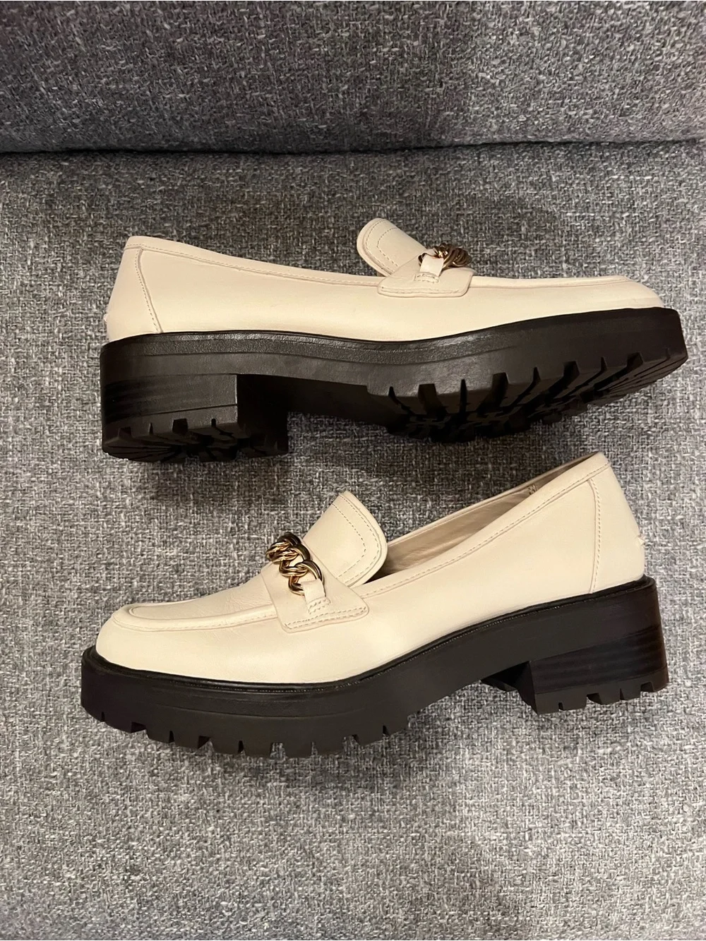 Sam Edelman Taelor Chunky Leather Loafers With Chain Detail